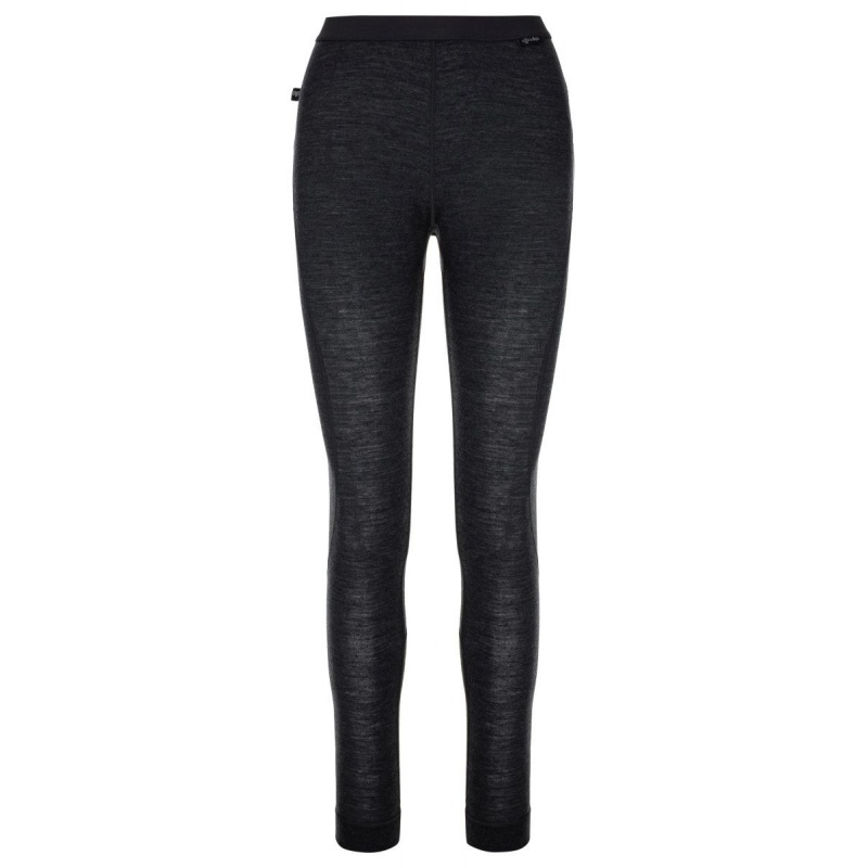 Kilpi Mavora Bottom-W cerna SL0503KIBLK damske spodky dlouha nohavice 100% Merino vlna