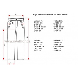 _High Point Road Runner 4.0 Pants black panske ultralehke nepromokave kalhoty zmereno