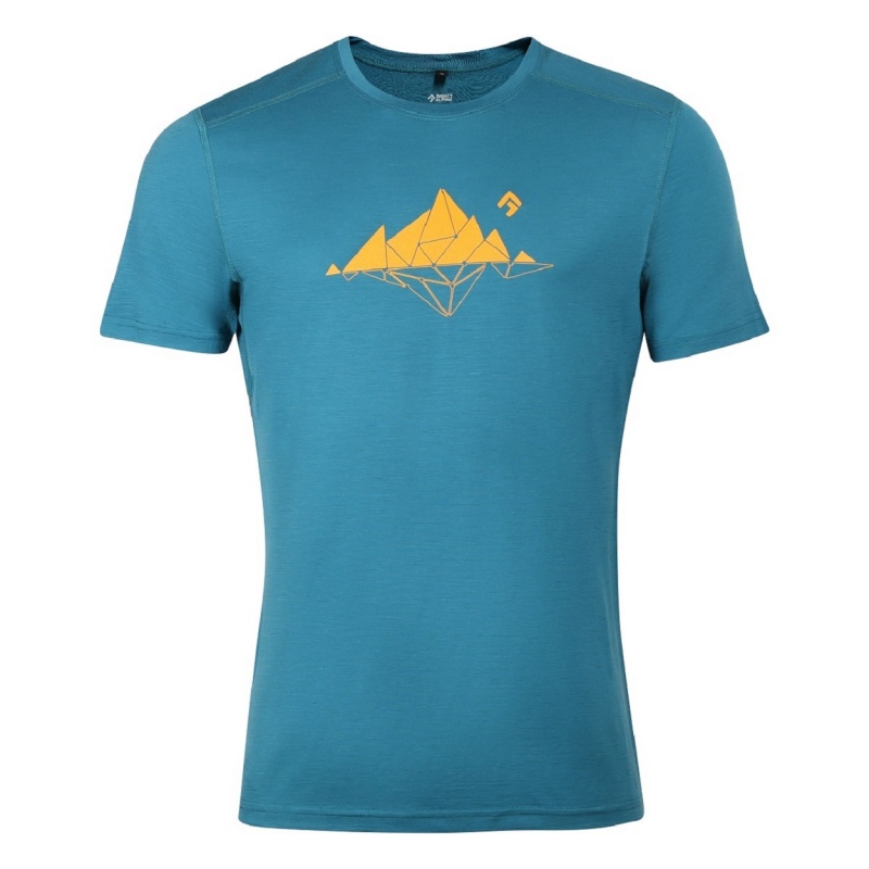 Direct Alpine Furry 2.0 emerald glacial lake panske triko kratky rukav 100%  Merino vlna
