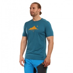 Direct Alpine Furry 2.0 emerald glacial lake panske triko kratky rukav 100%  Merino 3