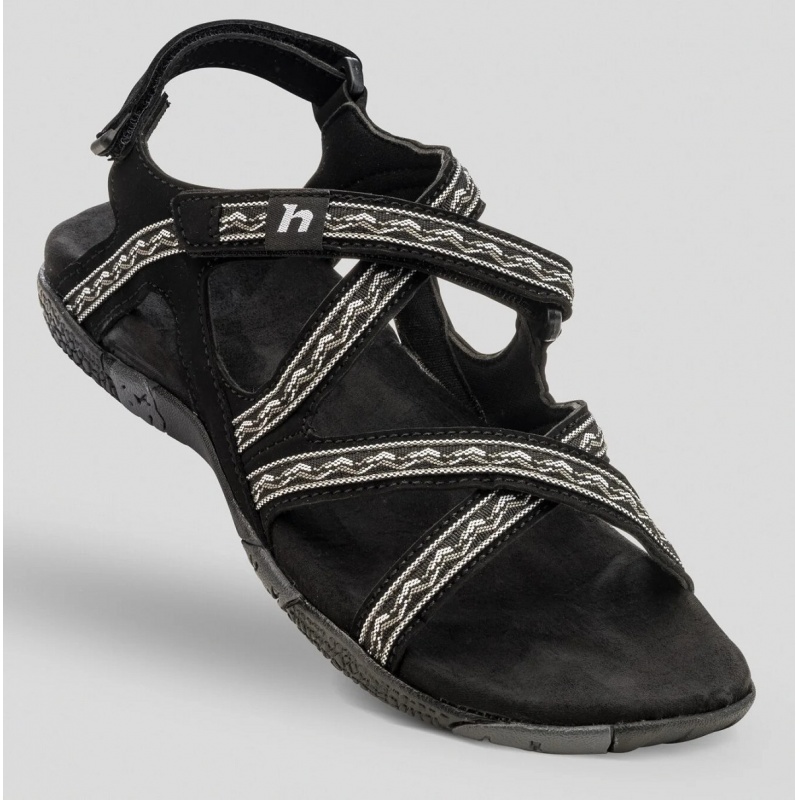 Hannah Fria W anthracite damske paskove sandale - brousena stelka - vhodne i do vody