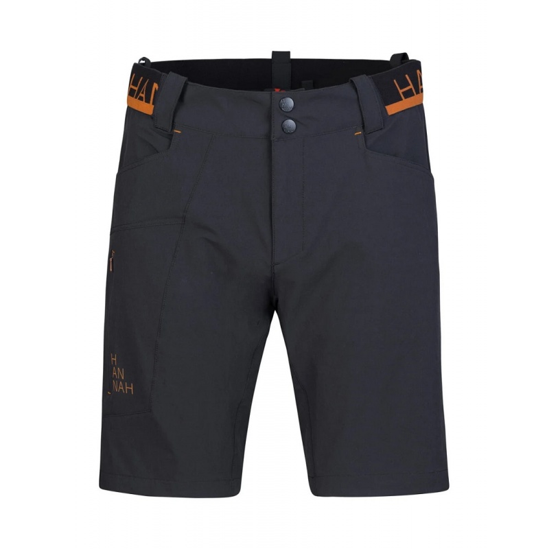 Hannah Nairi II anthracite orange panske funkcni outdoorove turisticke kratasy s kapsami