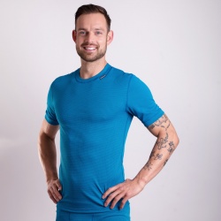 Progres Micro Sense MS NKR petrol sv.modra panske triko kratky rukav2