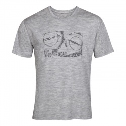 Progres Aoraki sedy melir panske triko kratky rukav merino vlna