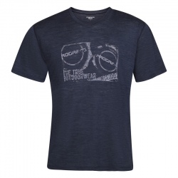 Progres Aoraki tmave modry melir panske triko kratky rukav merino vlna