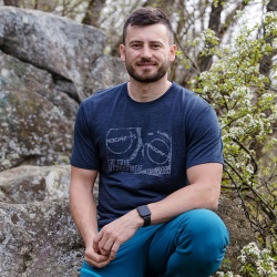 Progres Aoraki tmave modry melir panske triko kratky rukav merino vlna 2