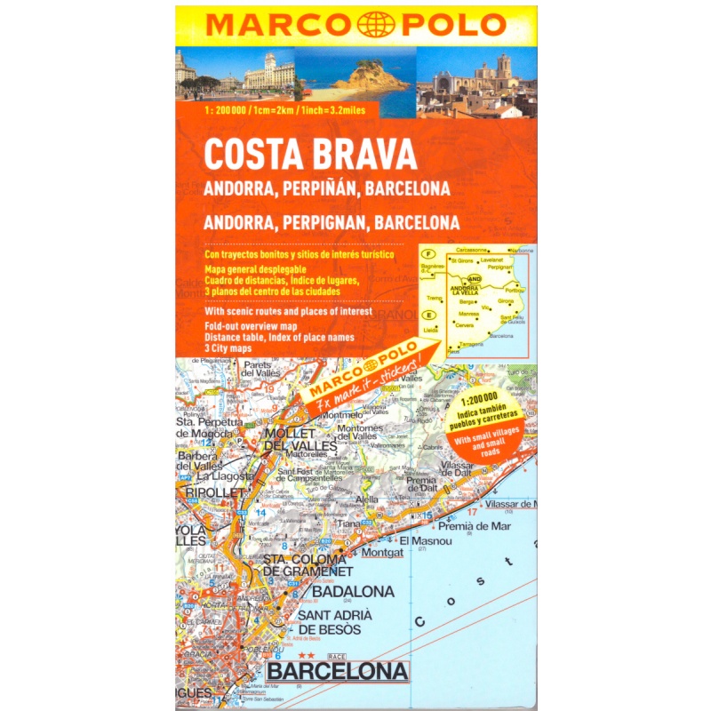 Marco Polo Costa Brava, Andorra, Perpigan, Barcelona 800 000 automapa