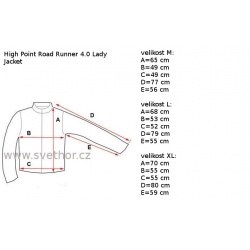 _High Point Road Runner 4.0 Lady Jacket black damska lehka nepromokava bunda zmereno