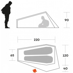 Ferrino Piuma 2 ultralehky turisticky stan pro 2 osoby 7