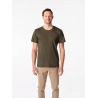 CityZen Agen dark khaki panske triko kratky rukav bavlna