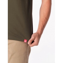 CityZen Agen dark khaki panske triko kratky rukav bavlna 3