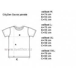 _CityZen Davos navy panske triko kratky rukav slim fit 100 bavlna zmereno