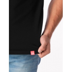 CityZen Davos cerne panske triko kratky rukav slim fit 100 bavlna 3