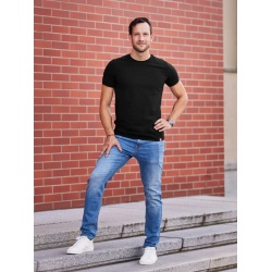 CityZen Davos cerne panske triko kratky rukav slim fit 100 bavlna 5