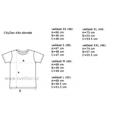 _CityZen Alta cervena damske tricko kratky rukav 95 procent bavlna zmereno