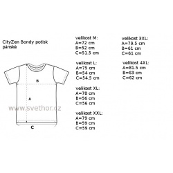 _CityZen Bondy cerne Laska hory prenasi 100 bavlna tricko kratky rukav zmereno