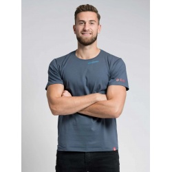 CityZen Agen sede potisk Via Czechia panske triko kratky rukav 100 bavlna