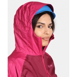 Kilpi Hurricane W tmave cervena VL0103KIDRD damska lehka nepromokava bunda 4