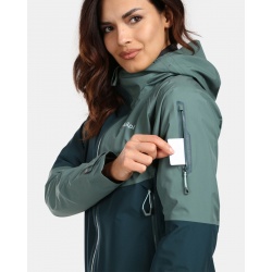 Kilpi Mamba W tmave zelena VL0101KIDGN damska lehka nepromokava bunda 5