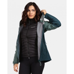 Kilpi Mamba W tmave zelena VL0101KIDGN damska lehka nepromokava bunda 9