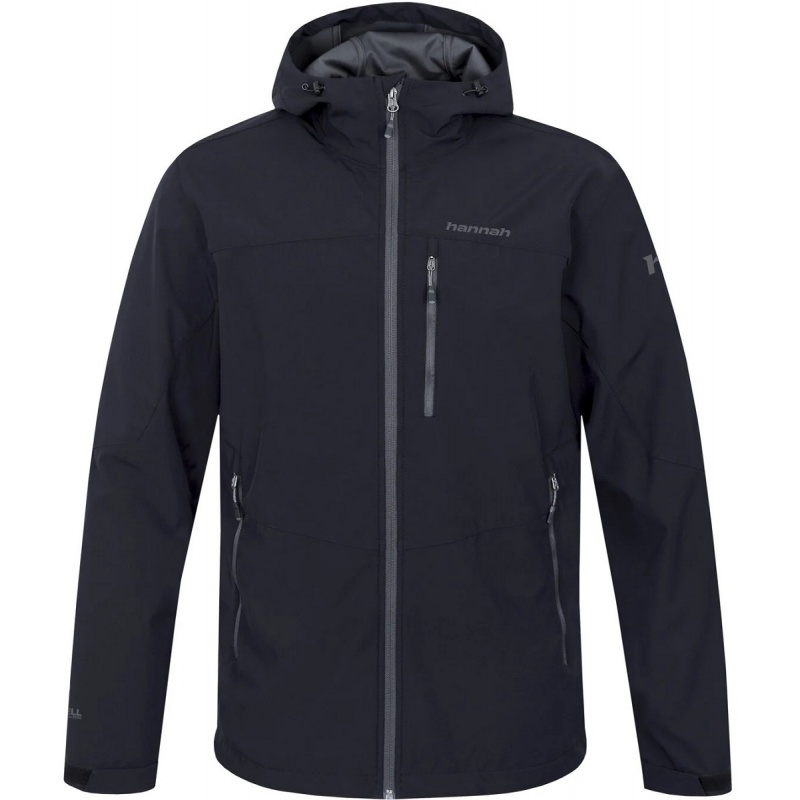 Hannah Shelton anthracite II panska vodeodolna softshellova bunda s kapuci mirne zateplena