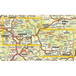 KCT 401 Krkonose a Jizerske hory 40 000 turisticka mapa pesi lyzarska cyklisticka oblast