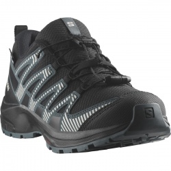 Salomon XA Pro V8 CSWP J 475680 black dark slate detske nizke nepromokave boty