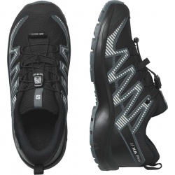 Salomon XA Pro V8 CSWP J 475680 black dark slate detske nizke nepromokave boty 5