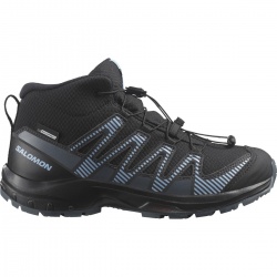 Salomon XA Pro V8 Mid CSWP J 475738 black neptune detske nepromokave trekove boty 1