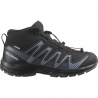 Salomon XA Pro V8 Mid CSWP J 475738 black neptune detske nepromokave trekove boty 1