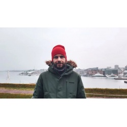 Husky Merhat 2 cervena panska pletena zimni cepice s Merino vlnou 2