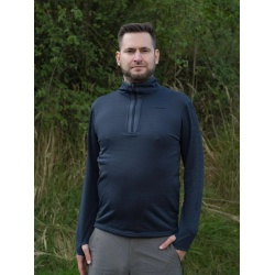 Husky Artic M black blue panska sportovni funkcni tenci mikina s polovicnim zipem 4