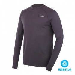 Husky Aron M graphite panska funkcni sportovni mikina Merino vlna