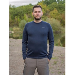 Husky Aron M dk. blue tmave modra panska funkcni sportovni mikina Merino vlna 3