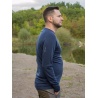 Husky Aron M dk. blue tmave modra panska funkcni sportovni mikina Merino vlna 4