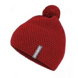 Husky Cap 36 cervena red detska pletena zimni cepice s fleecovou celenkou uvnitr