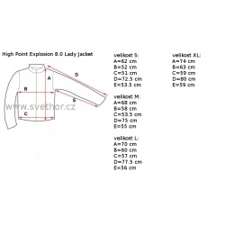 _High Point Explosion 80 Lady Jacket blackred damska nepromokava bunda Pertex zmereno