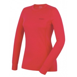 Husky Aron L pink ruzova damska funkcni sportovni mikina Merino vlna