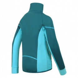 Progres Coolio JKT petrol svetle modra detska lehka softshellova bunda na bezky1