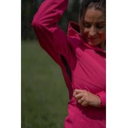 Husky Sevan L pink ruzova damska softshellova celorocni bunda s kapuci 7