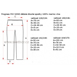 _Progres MW SDND svestkovy melir detske dlouhe spodky 100 merino vlna zmereno