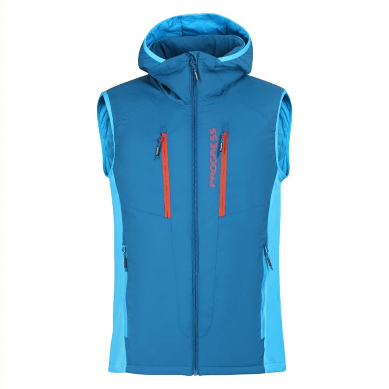 Progres Fantom Vest petrol sv modra panska lehka hybridni vesta DWR na bezky turistiku