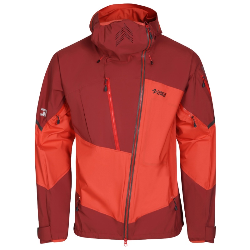 Direct Alpine Guide 80 palisander brick panska nepromokava hardshellova bunda Gelanots