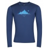 Direct Alpine Furry Long 2 navy glacial lake panske triko dlouhy rukav 100 Merino vlna