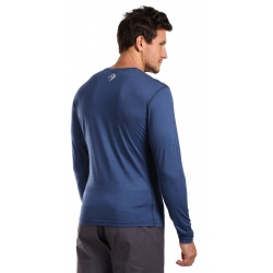Direct Alpine Furry Long 2 navy glacial lake panske triko dlouhy rukav 100 Merino vlna 3