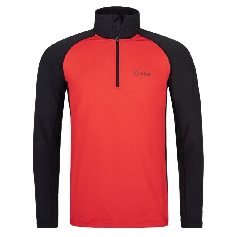 Kilpi Willie M cervena QM0311KIRED panske funkcni outdoorove triko dlouhy rukav kratky zip