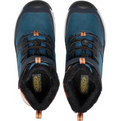 Keen Skua Winter WP Youth sky captain gold flame detske zimni vysi nepromokave boty 5