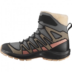 Salomon XA Pro V8 Winter CSWP J 477800 Pewter Black detske zimni nepromokave boty 4