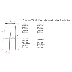 _Progres TX SDNZ cerna damske spodky dlouha nohavice zmereno