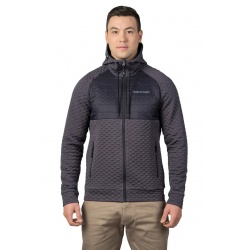 Hannah Quil II asphalt mel anthracite panska funkcni outdoorova celorozepinaci mikina 2